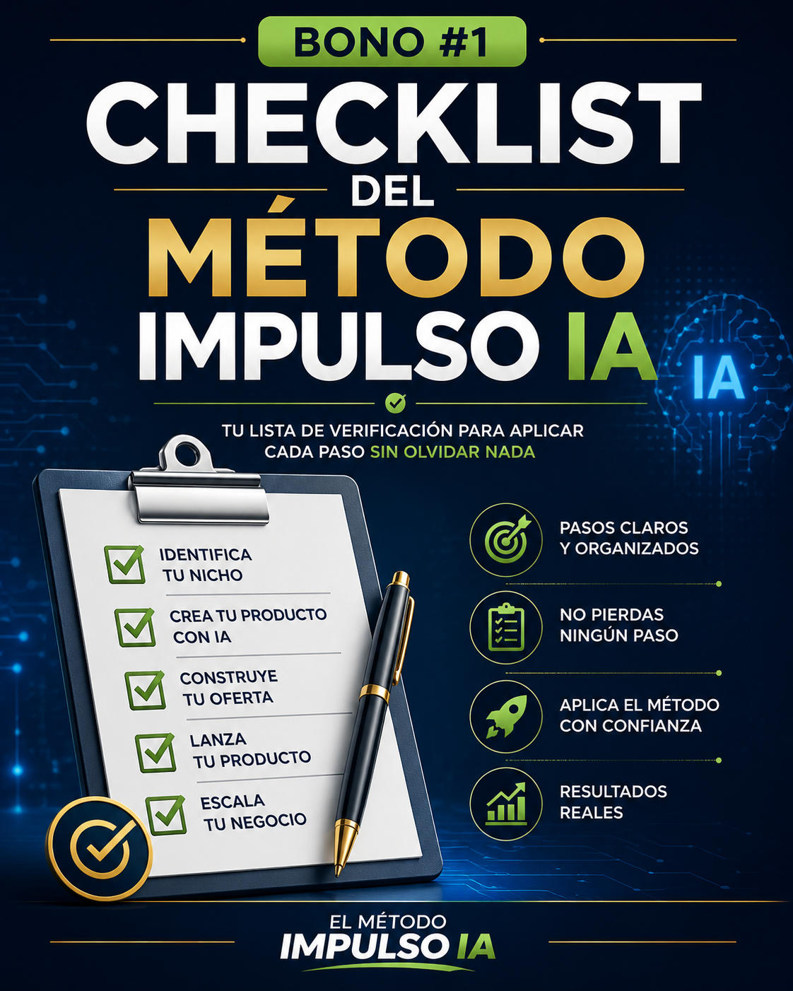 Checklist del Método IMPULSO IA | El Sistema de Verificación para Lanzar Productos Digitales con Éxito